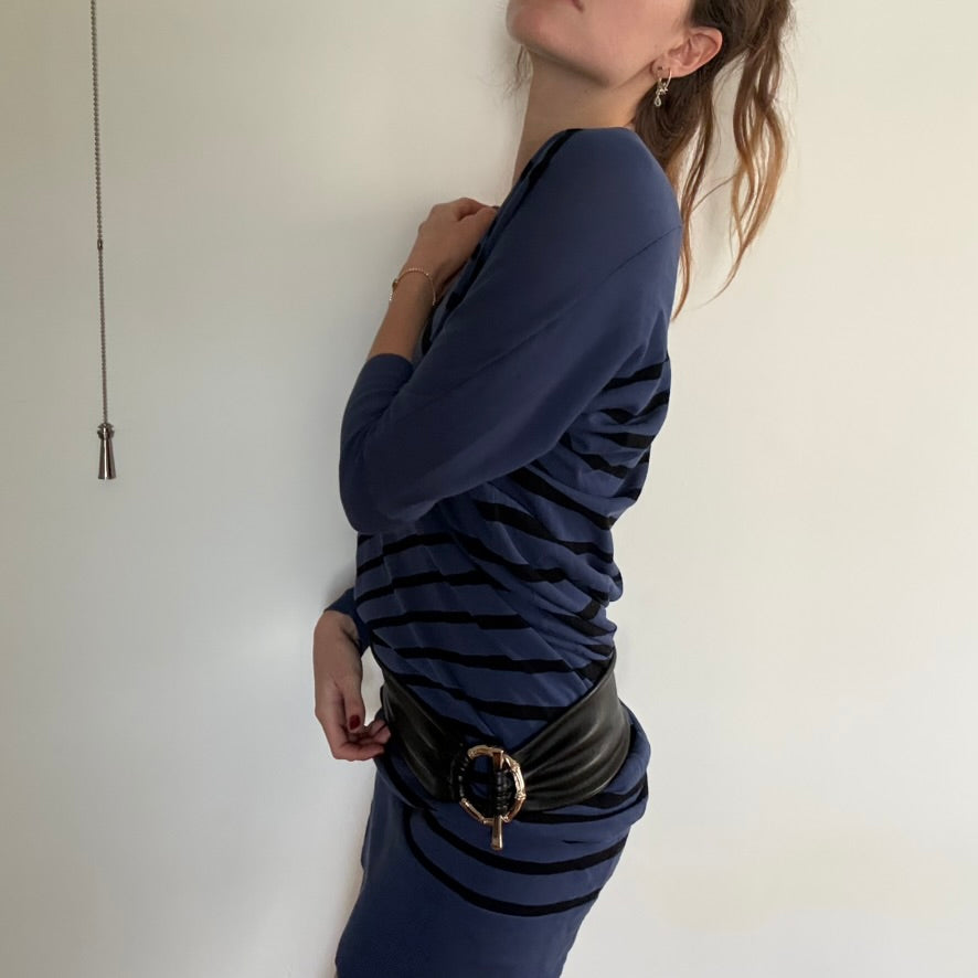 Jean Paul Gaultier Knitted Asymmetrical Mini Dress