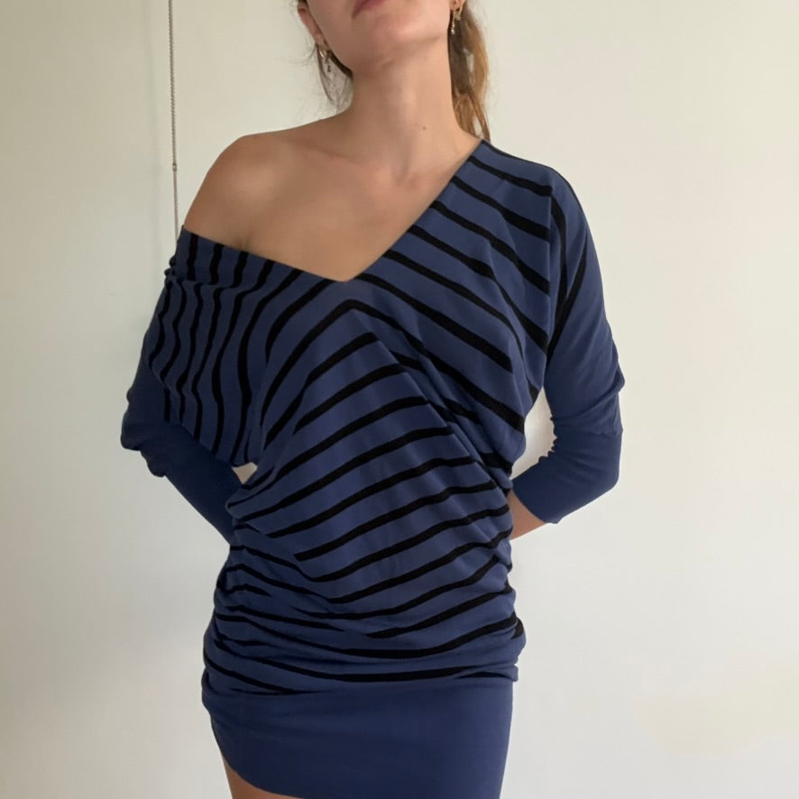 Jean Paul Gaultier Knitted Asymmetrical Mini Dress