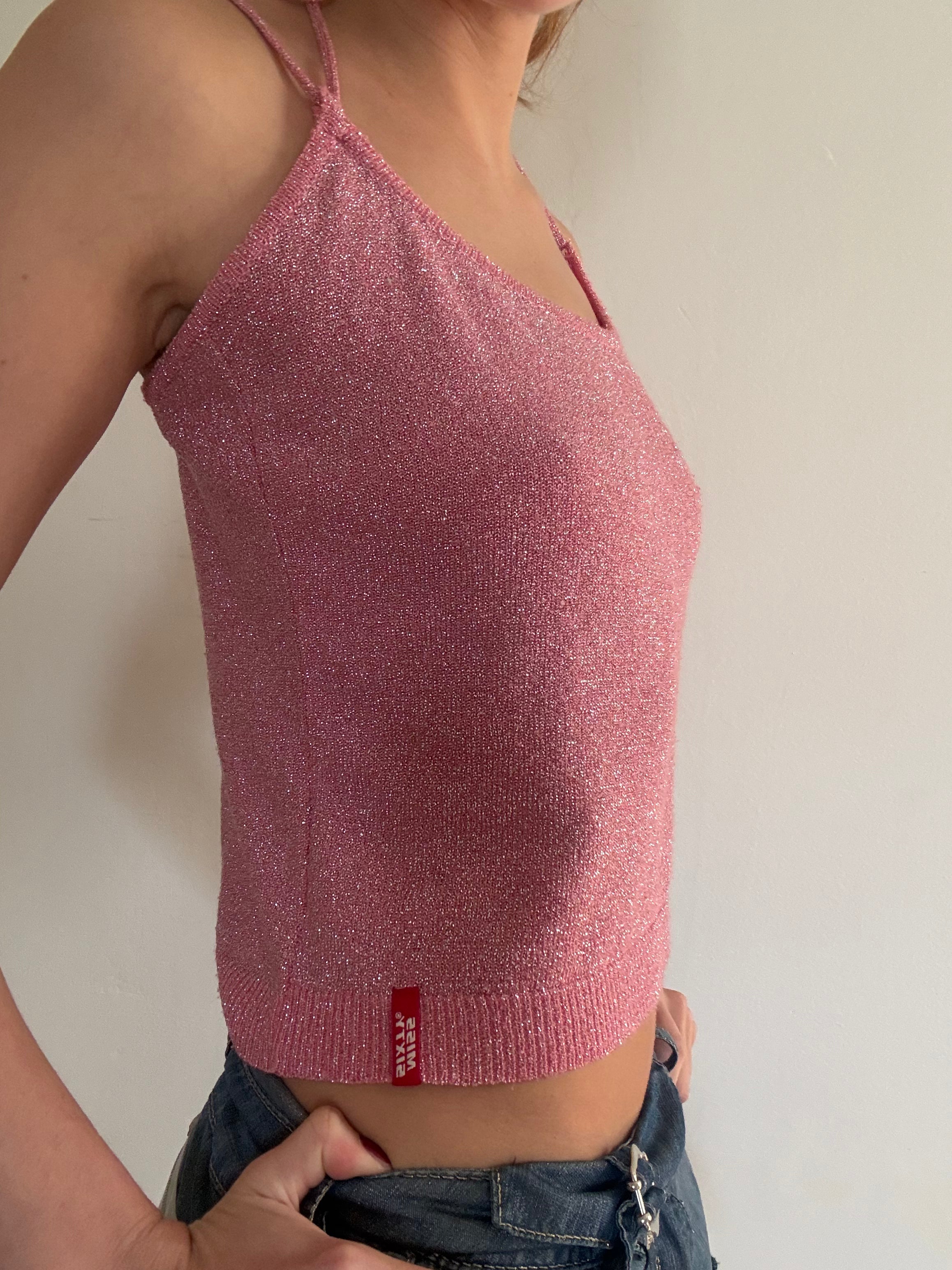 Miss Sixty Pink Sparkly Cami