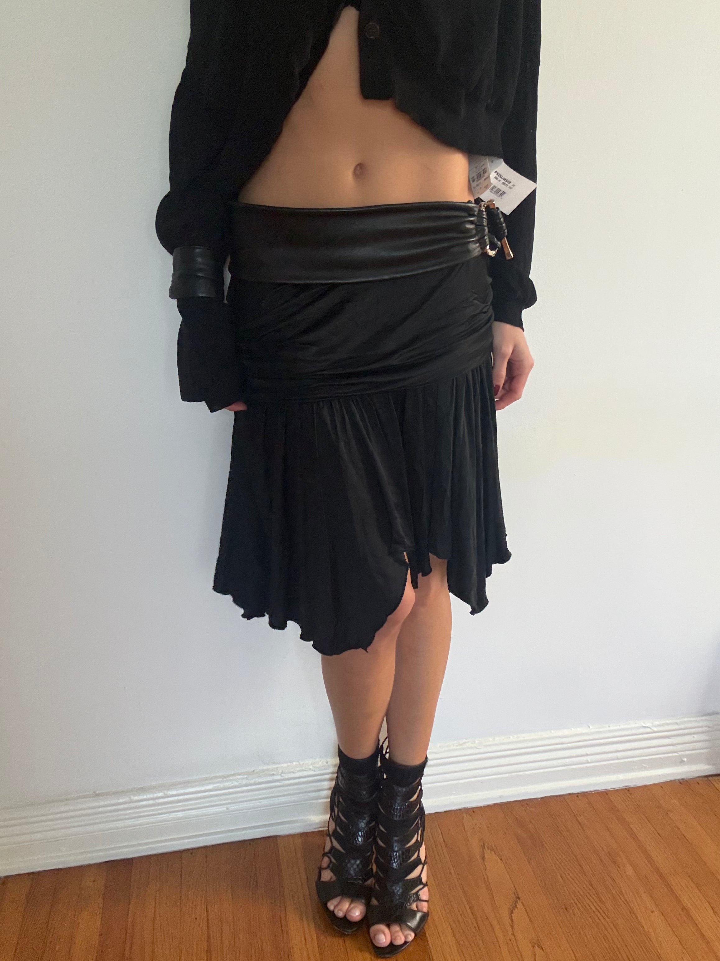 Versace Silk Midi Skirt