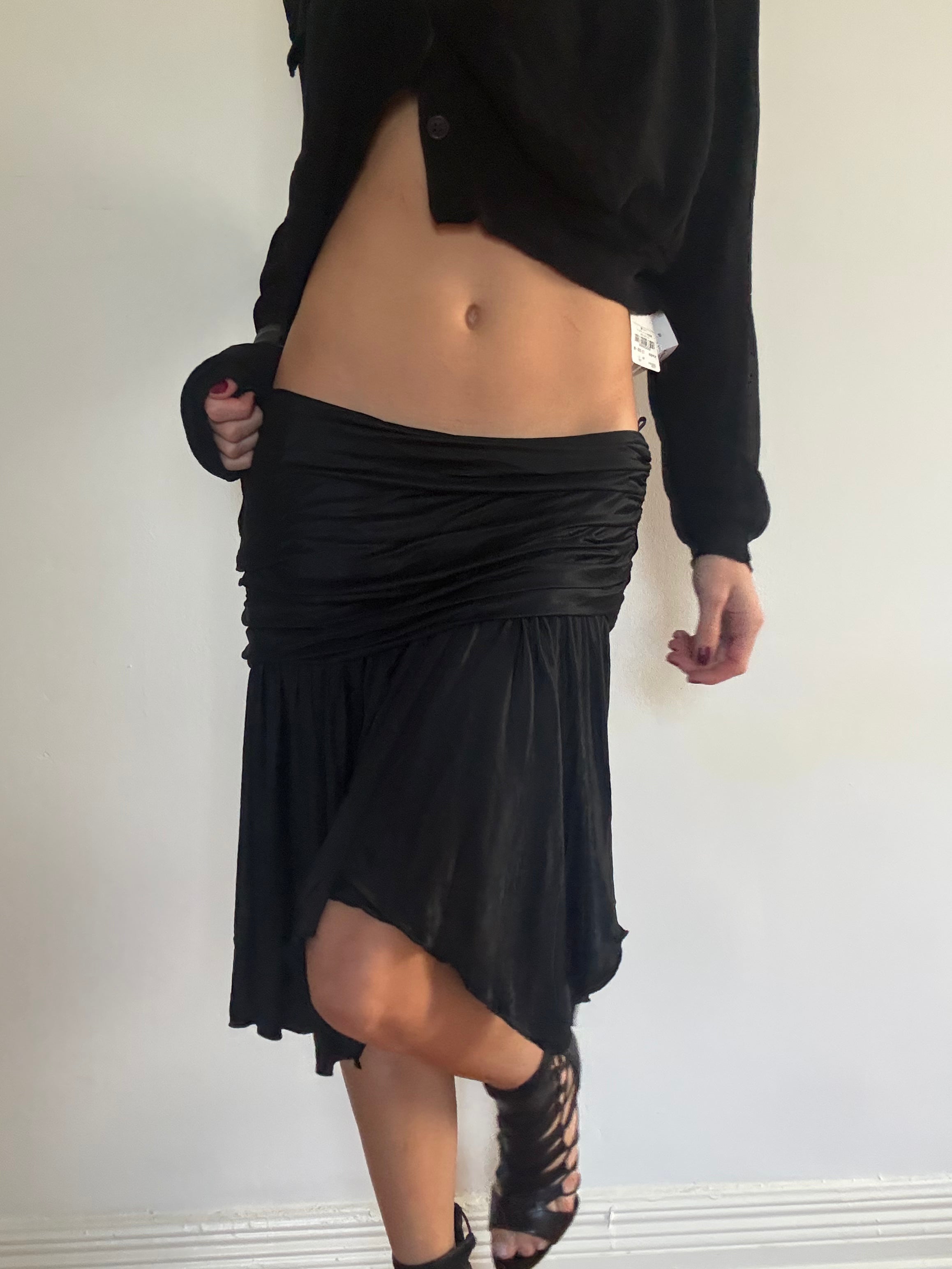 Versace Silk Midi Skirt